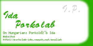 ida porkolab business card